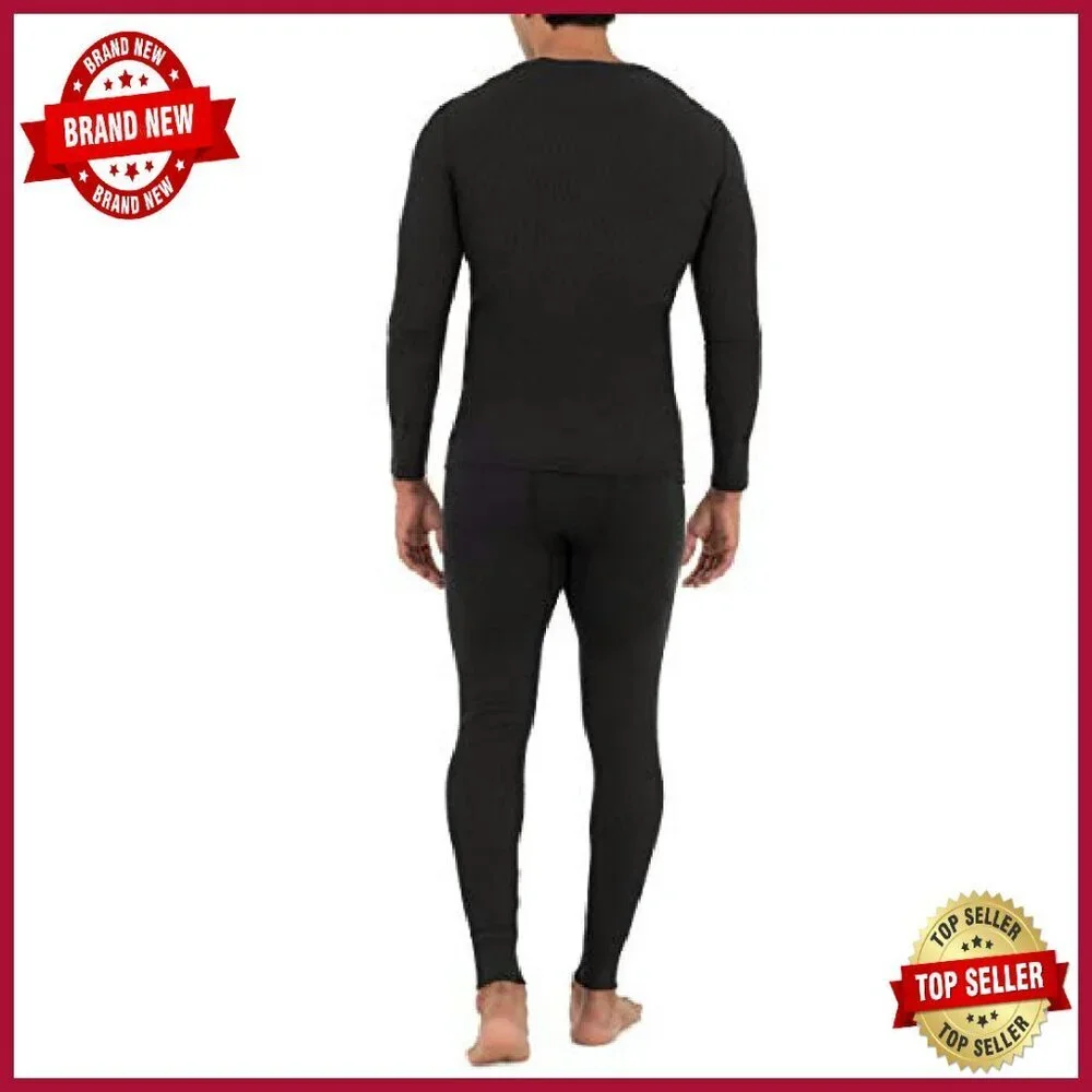 Men's Thermal Underwear Set Recycled Waffle Knit Moisture-Wicking
